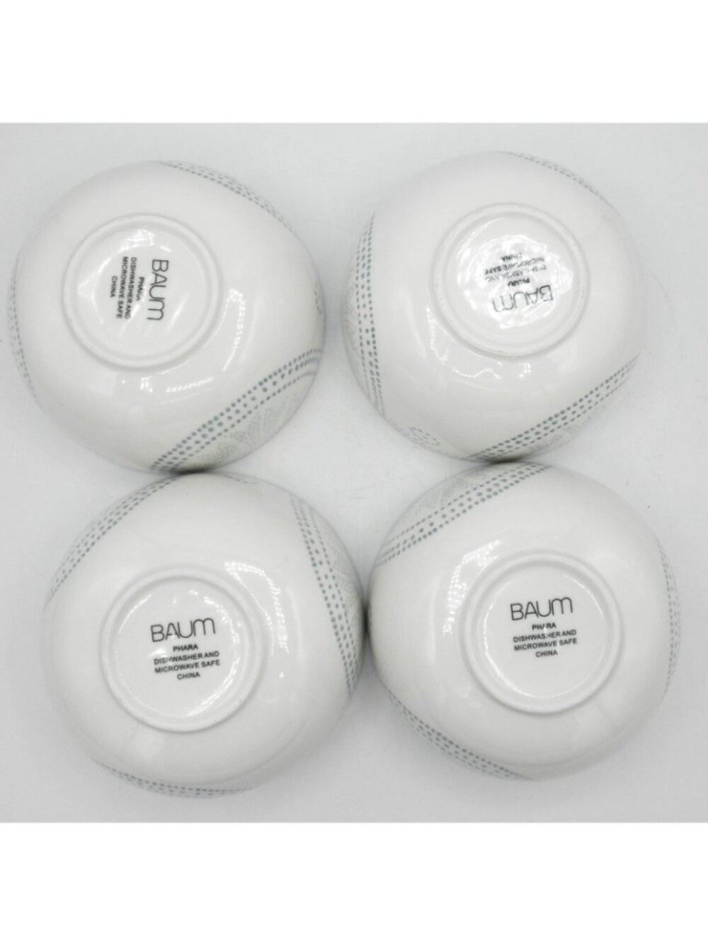 Phara Sky Blue by Baum Brothers Soup Cereal Bowl Set of 4 Pattern: : BAUPHASKB - Picture 3 of 7